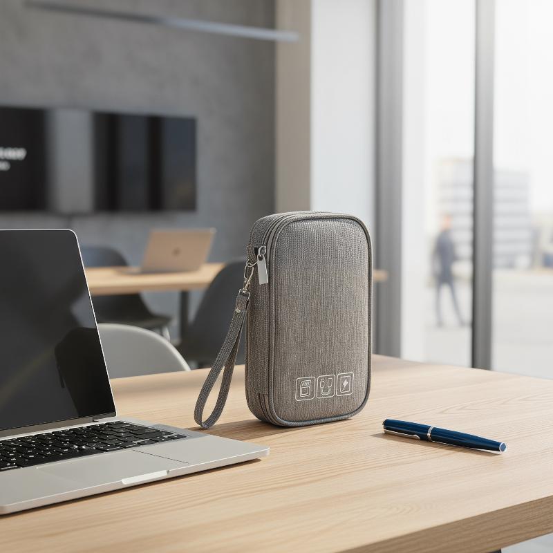 Electronics And Gadgets With I - Double Layer Cable Storage Bag for
