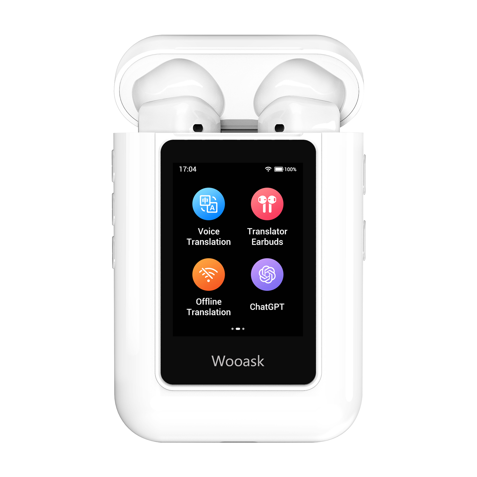 Portable Translator Device - Wooask A8 Translator Earbuds,Innovative ChatGPT AI