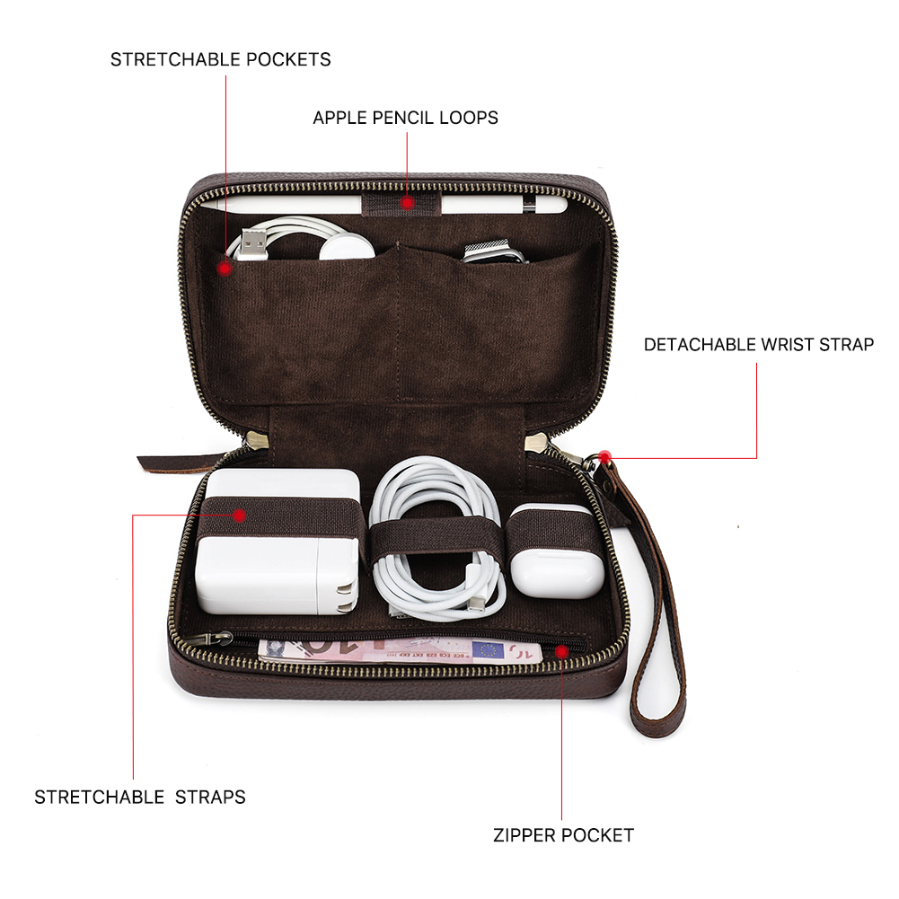 Genuine Leather Portable USB D - Electronics And Gadgets With I reseña y precio