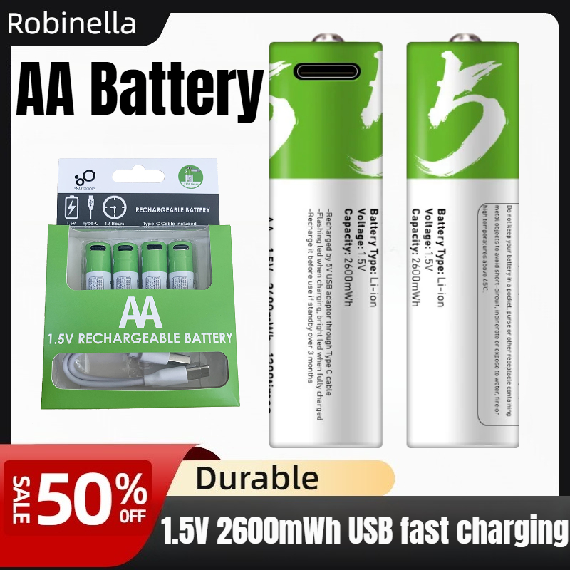 Smart 1.5V AA 2600mWh USB Rech - Modern Electronics Gadgets reseña y precio