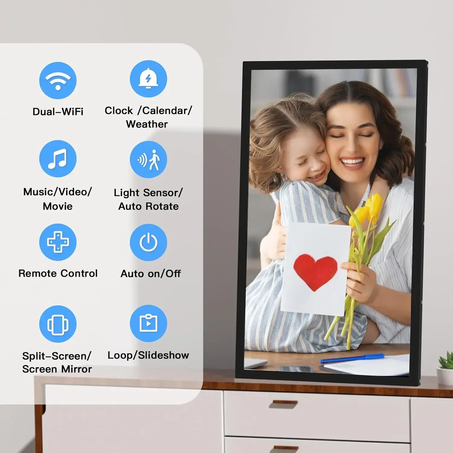 Large Digital Picture Frame 21 - Digital Photo Frame Wifi reseña y precio