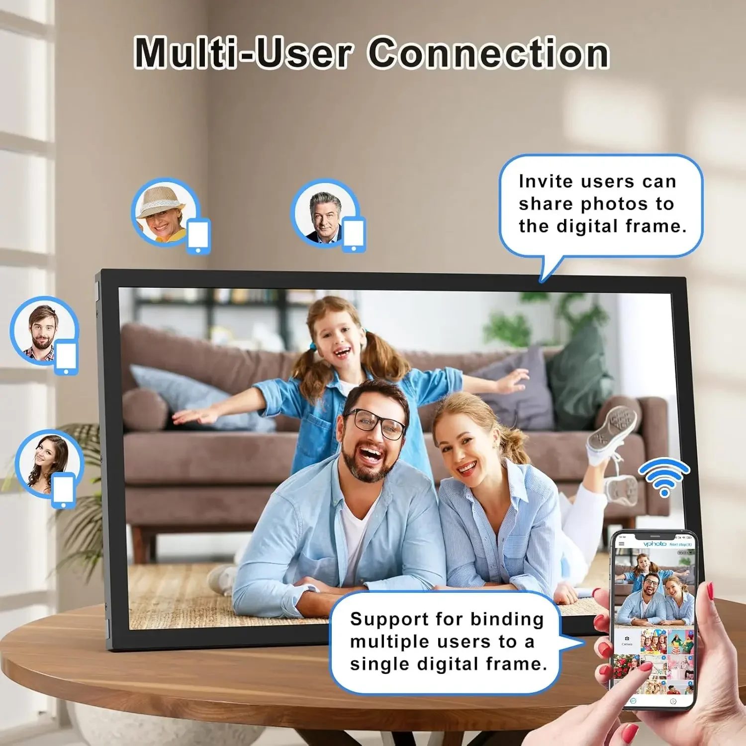 Large Digital Picture Frame 21 - Digital Photo Frame Wifi reseña y precio