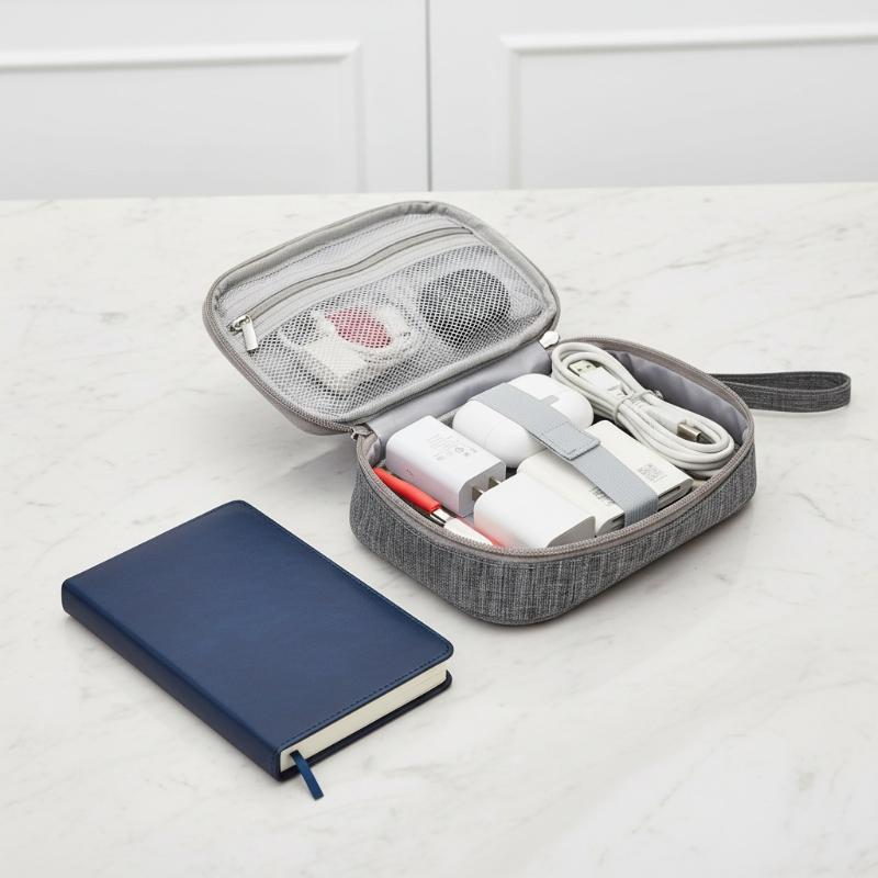 Double Layer Cable Storage Bag - Electronics And Gadgets With I reseña y precio