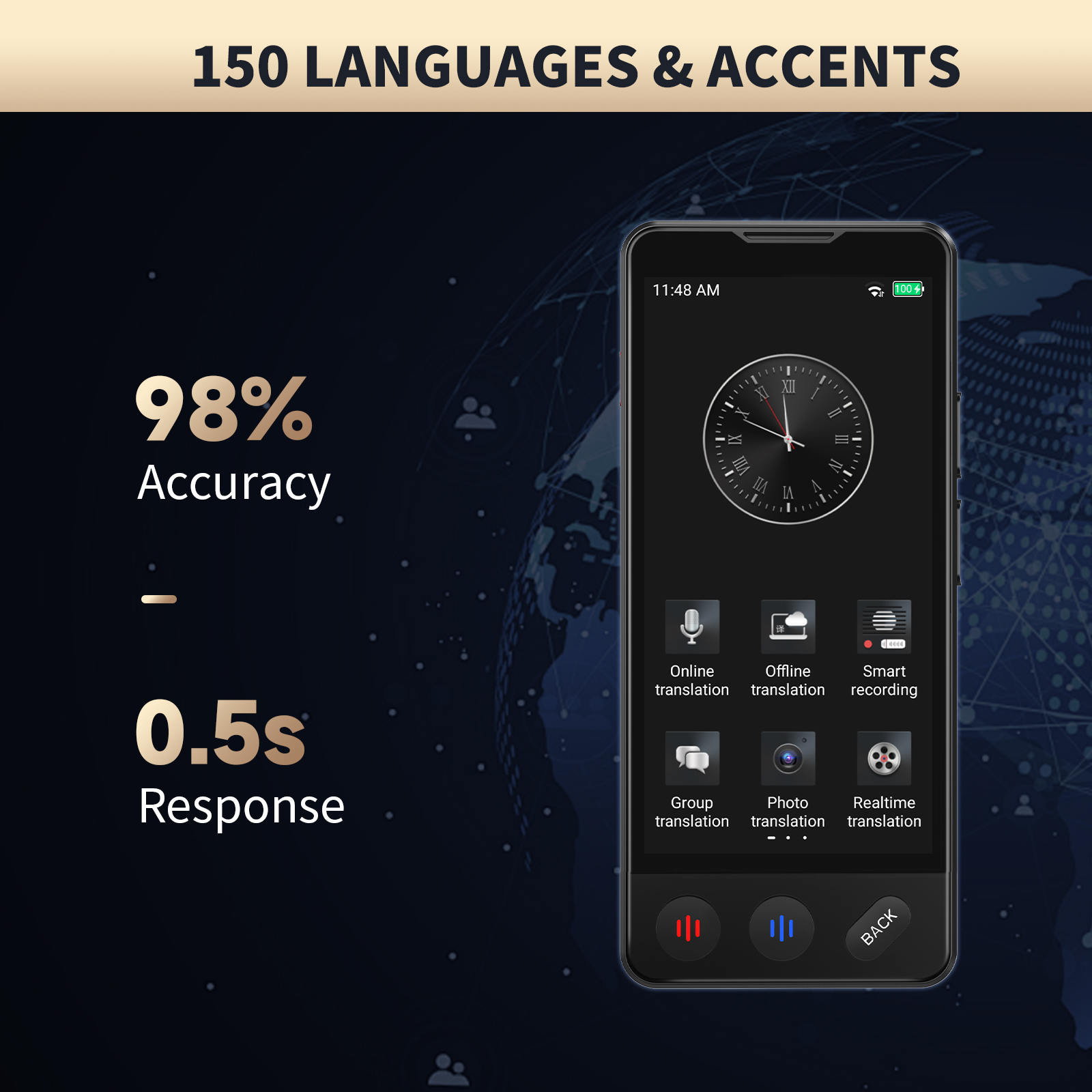 AI Language Translator Device  - Portable Translator Device reseña y precio