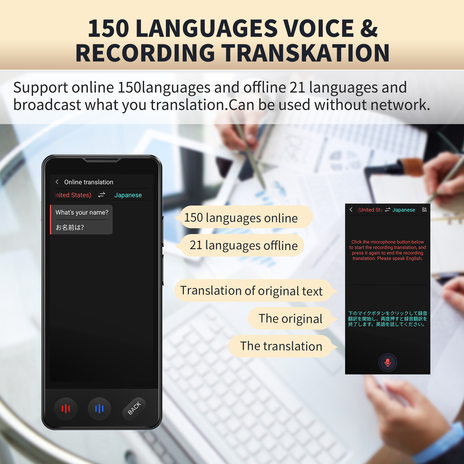 AI Language Translator Device  - Portable Translator Device reseña y precio