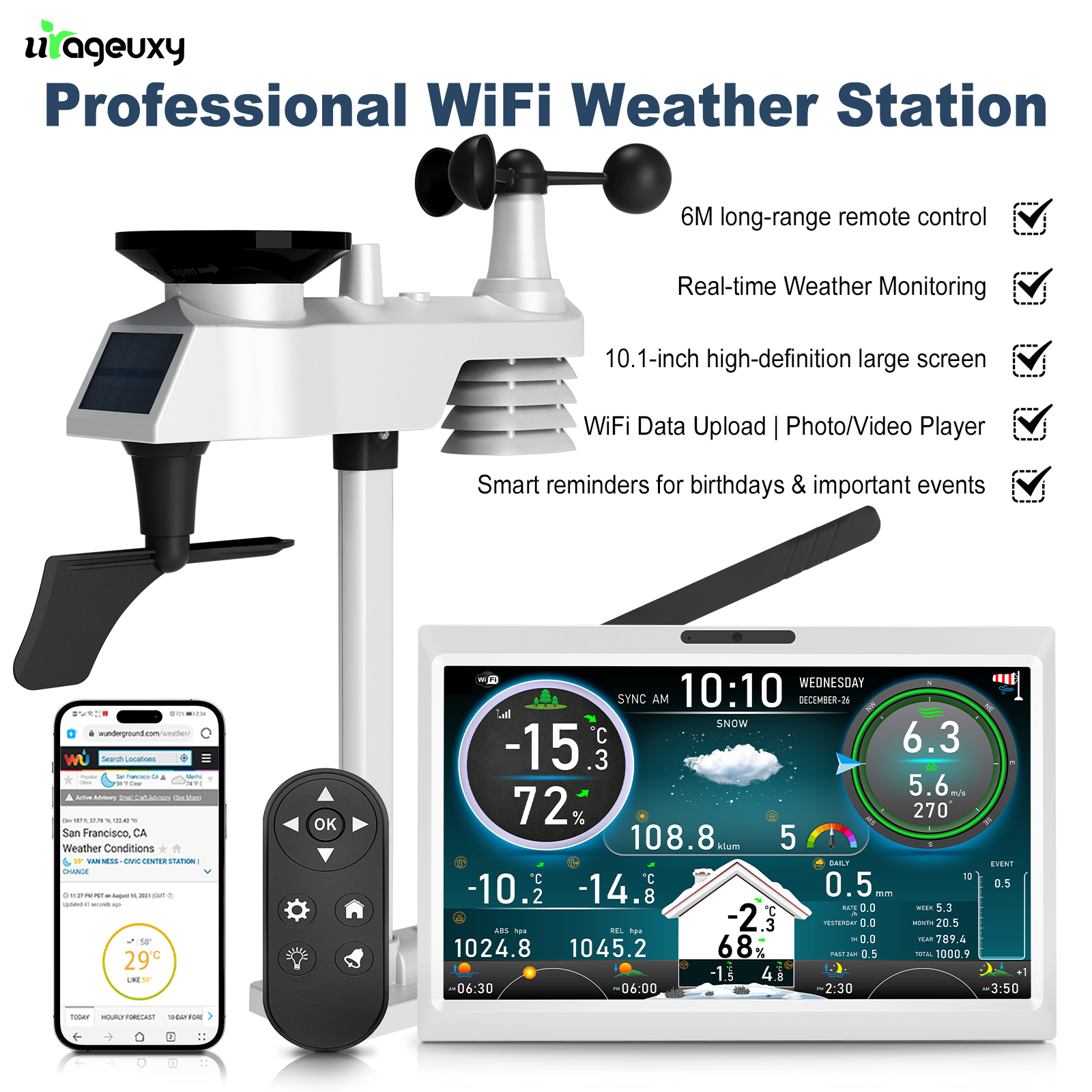 10.1 Inch HD TFT Display WiFi  - Digital Photo Frame Wifi reseña y precio