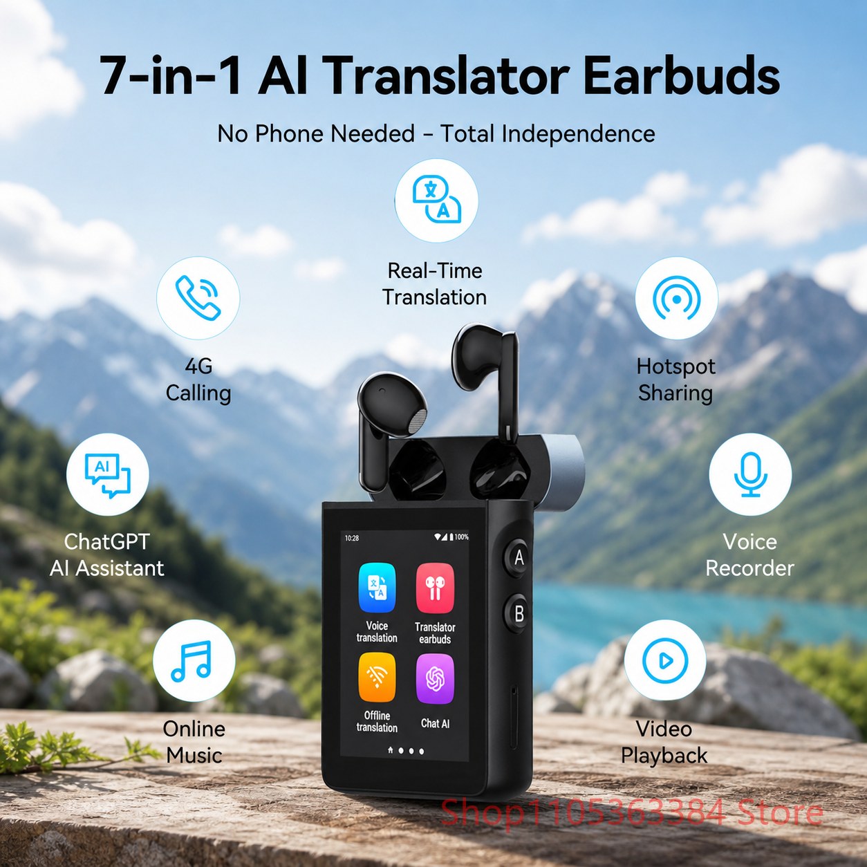Wooask A9 4G+WiFi AI Translato - Portable Translator Device reseña y precio